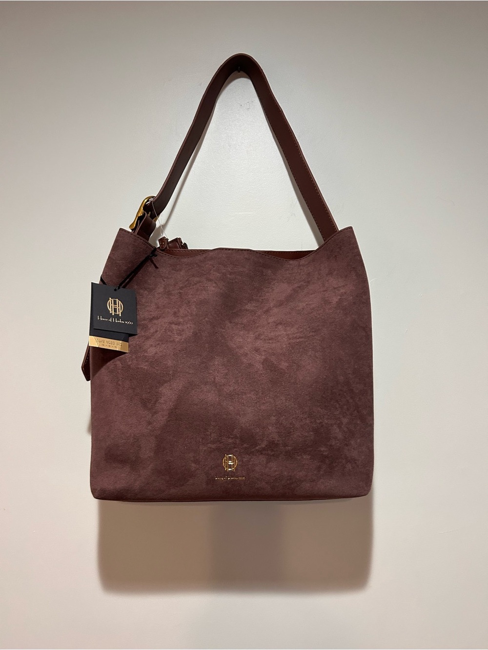 House of Harlow 1960 Suede Shoulder Bag in Wine